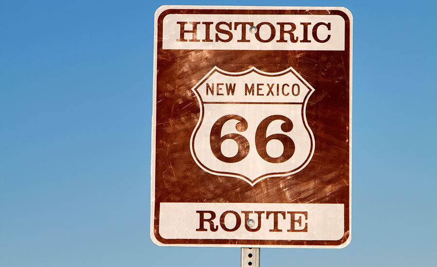 Route 66 sign in New Mexico